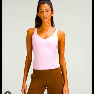 lululemon waist length align tank pink peony
